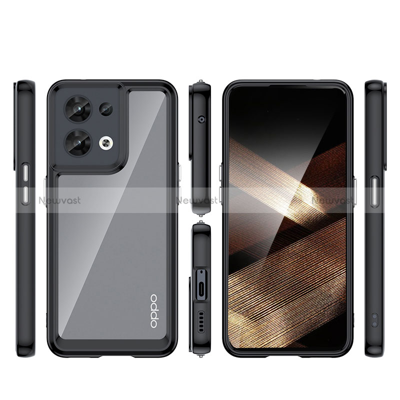 Silicone Transparent Frame Case Cover J01S for Xiaomi Redmi Note 13 Pro 5G