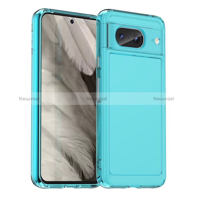 Silicone Transparent Frame Case Cover J02S for Google Pixel 8 5G