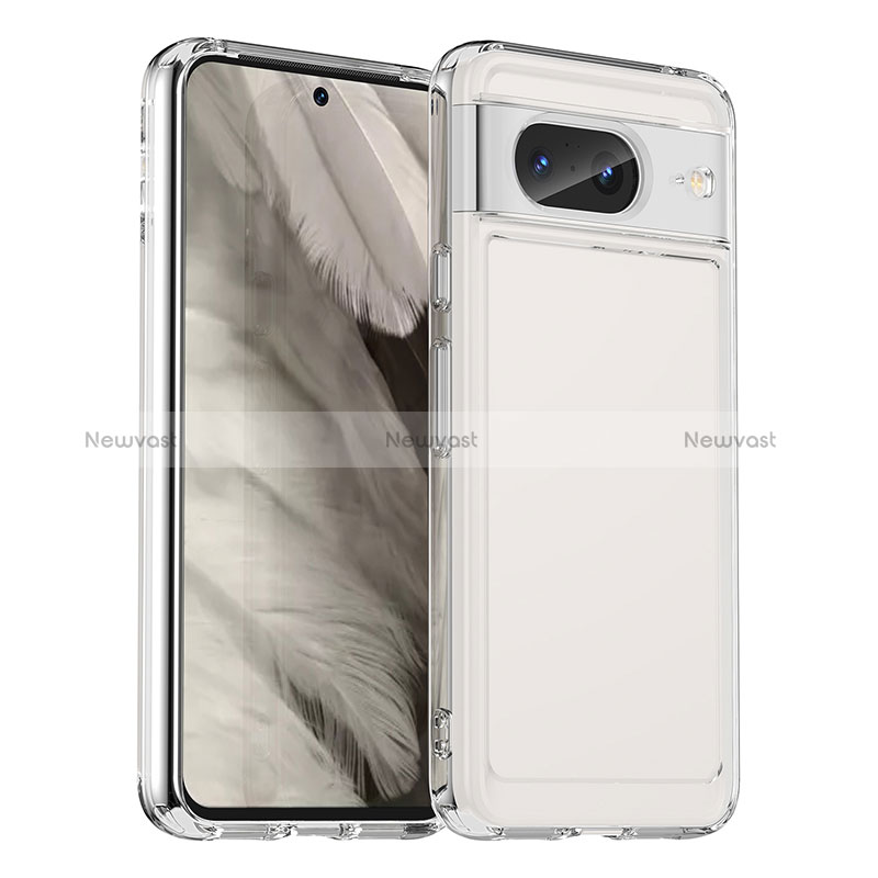 Silicone Transparent Frame Case Cover J02S for Google Pixel 8 5G