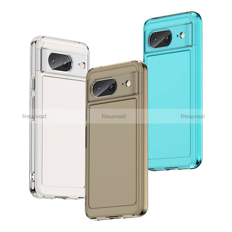 Silicone Transparent Frame Case Cover J02S for Google Pixel 8 5G