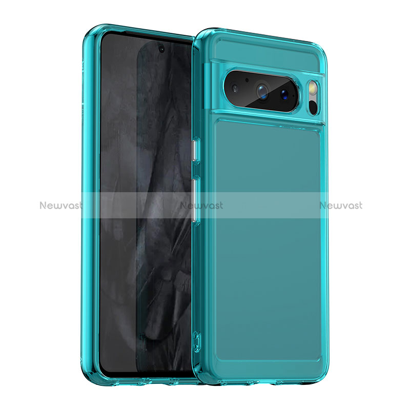Silicone Transparent Frame Case Cover J02S for Google Pixel 8 Pro 5G