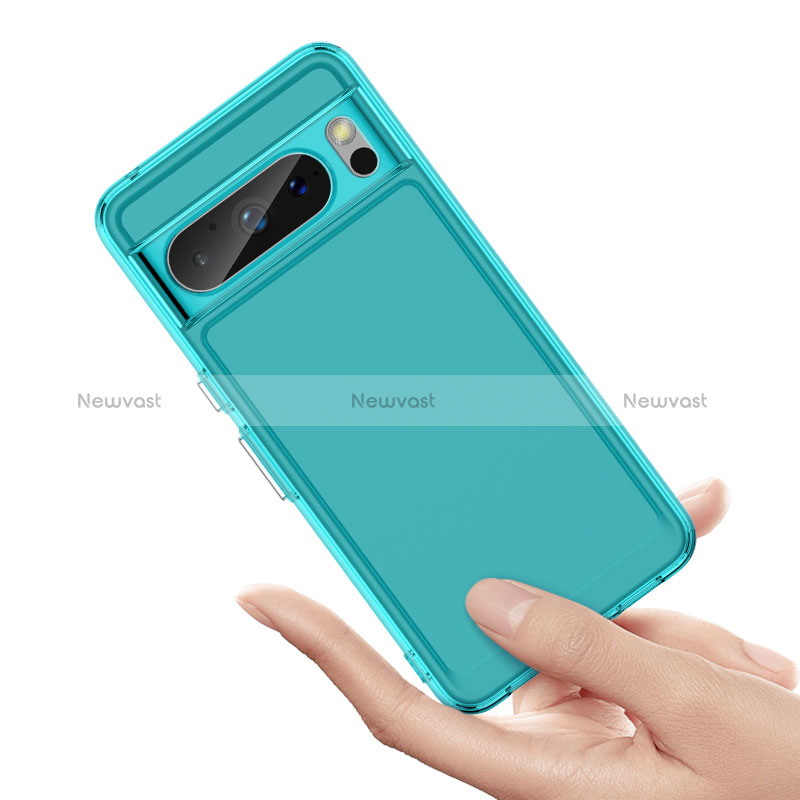 Silicone Transparent Frame Case Cover J02S for Google Pixel 8 Pro 5G