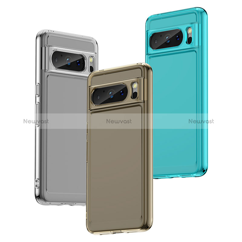 Silicone Transparent Frame Case Cover J02S for Google Pixel 8 Pro 5G