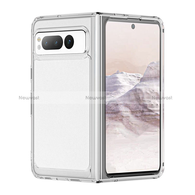 Silicone Transparent Frame Case Cover J02S for Google Pixel Fold 5G