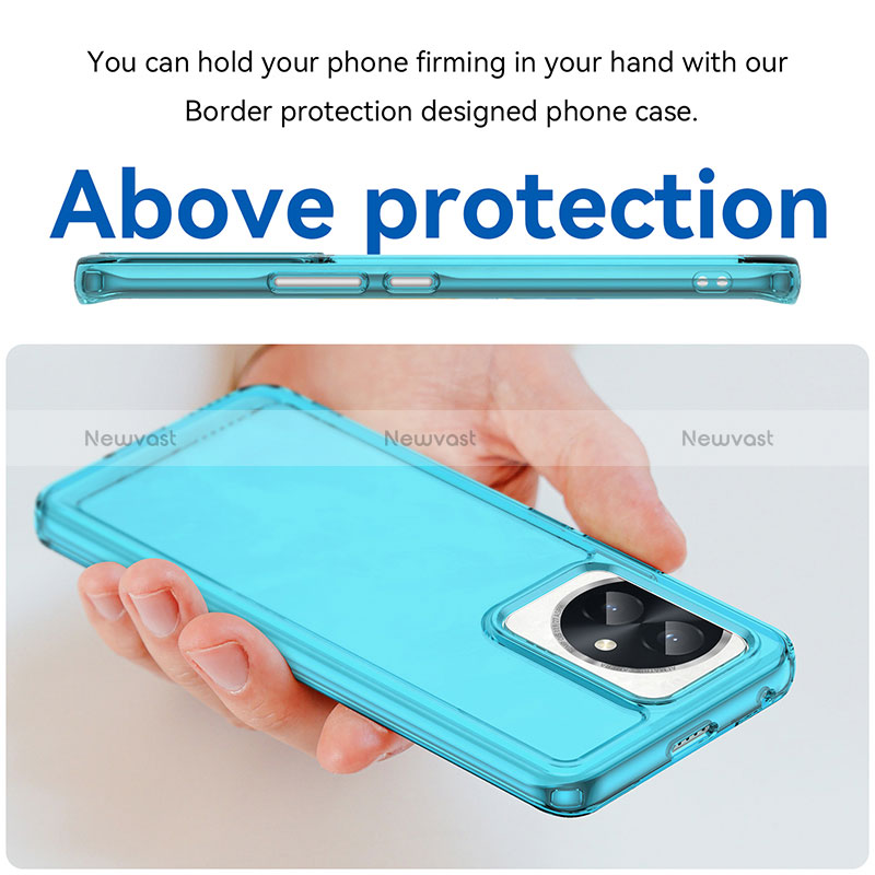 Silicone Transparent Frame Case Cover J02S for Huawei Honor 100 5G