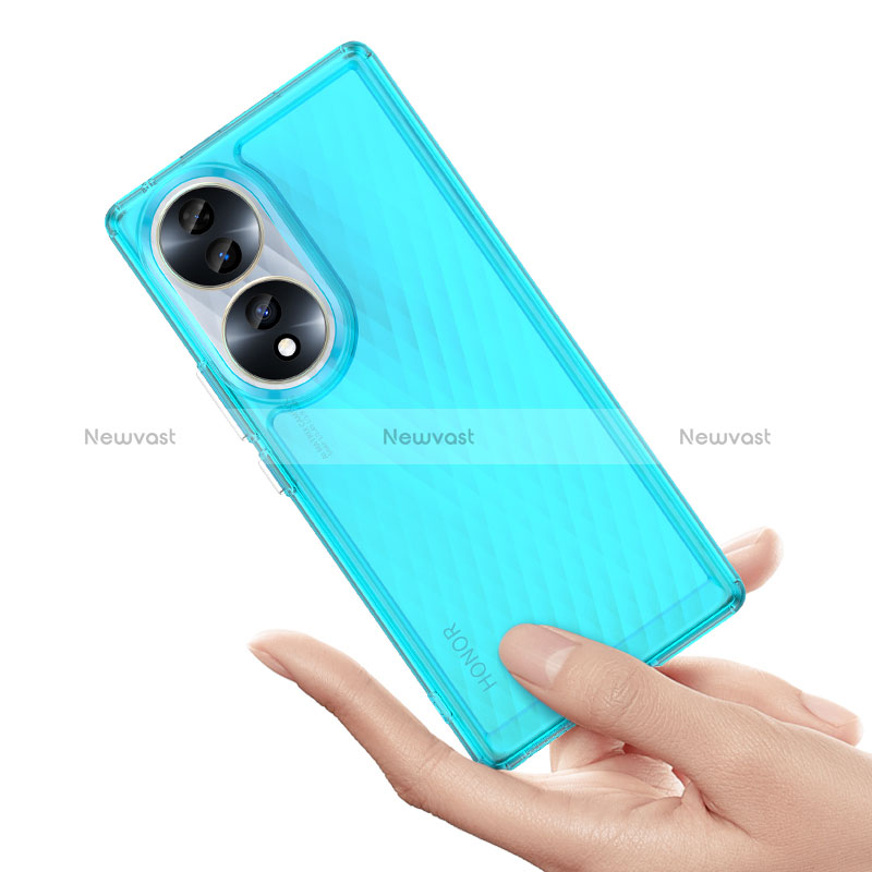 Silicone Transparent Frame Case Cover J02S for Huawei Honor 70 5G