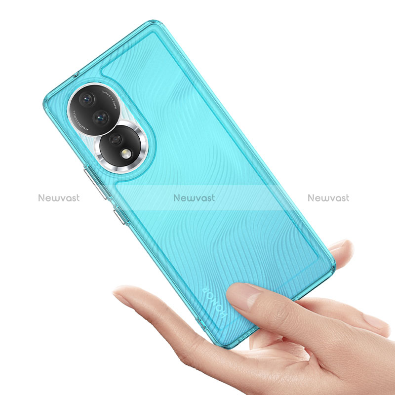 Silicone Transparent Frame Case Cover J02S for Huawei Honor 80 5G