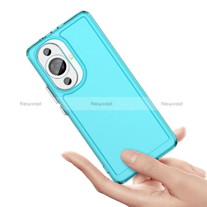 Silicone Transparent Frame Case Cover J02S for Huawei Nova 11 Pro