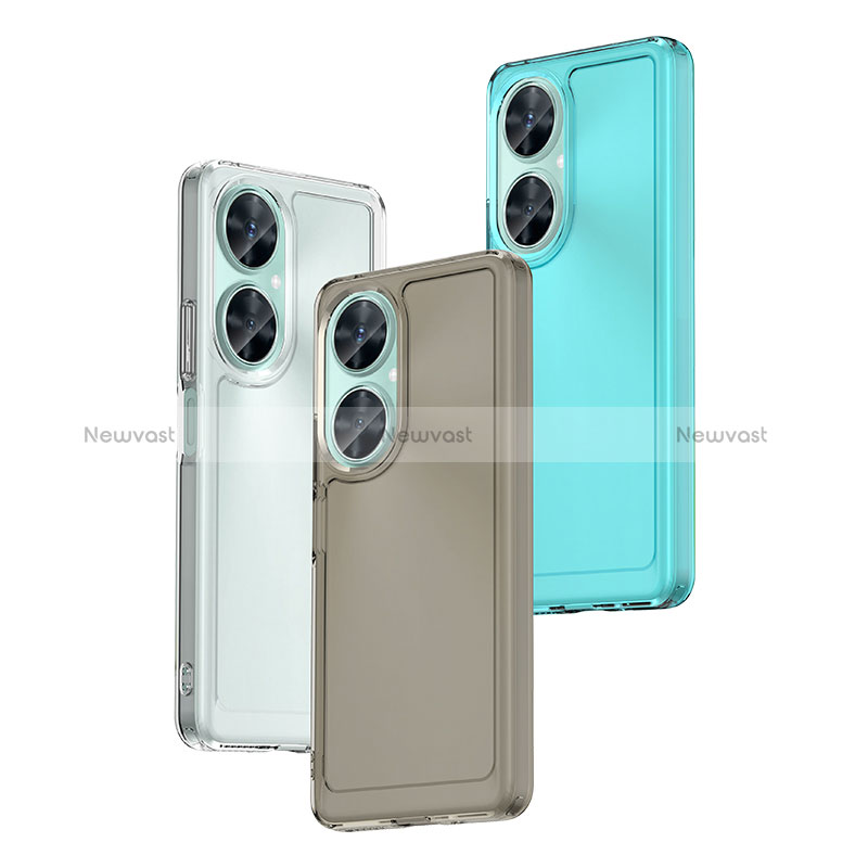 Silicone Transparent Frame Case Cover J02S for Huawei Nova 11i