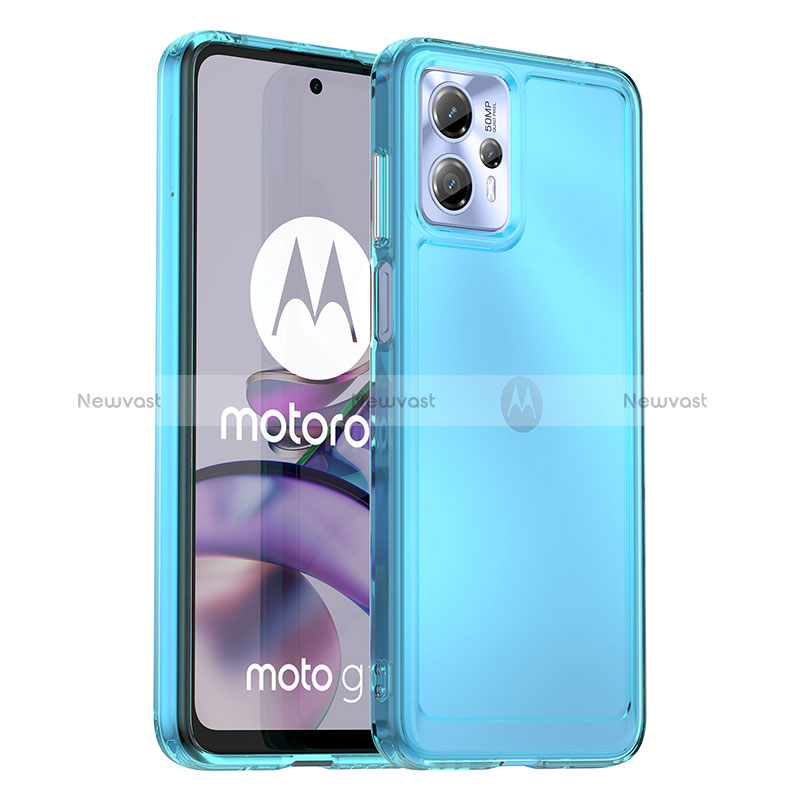 Silicone Transparent Frame Case Cover J02S for Motorola Moto G13