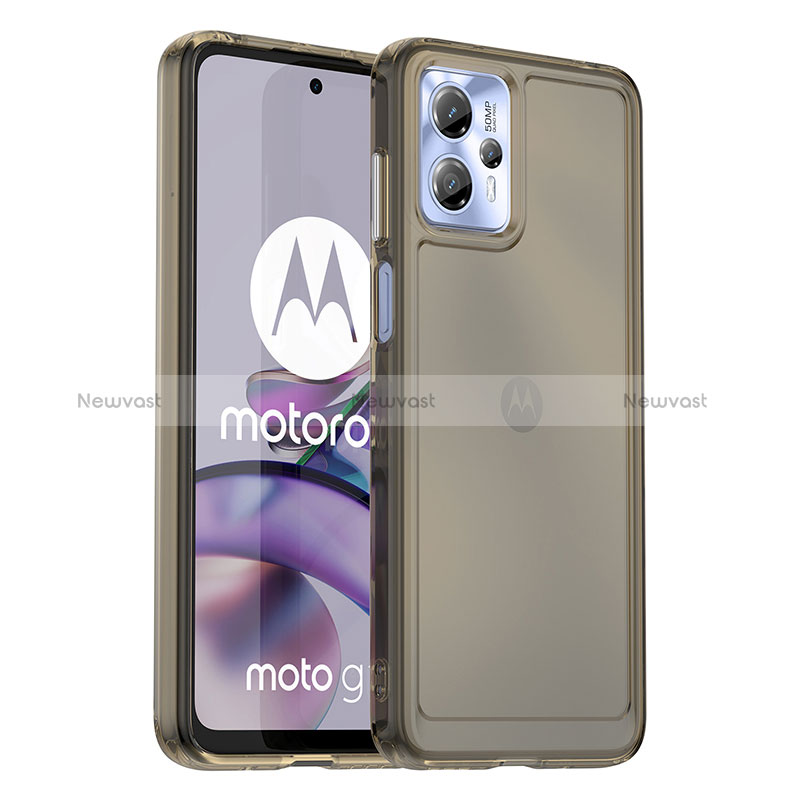 Silicone Transparent Frame Case Cover J02S for Motorola Moto G13