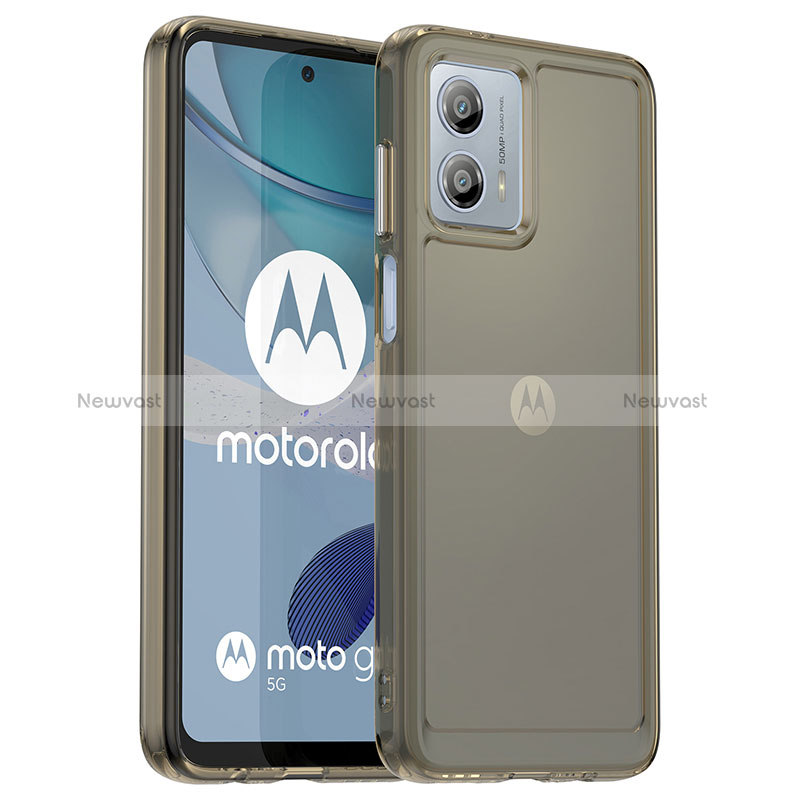 Silicone Transparent Frame Case Cover J02S for Motorola Moto G53 5G