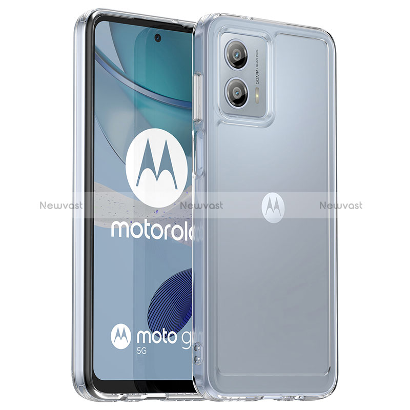 Silicone Transparent Frame Case Cover J02S for Motorola Moto G53j 5G