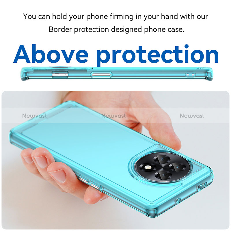 Silicone Transparent Frame Case Cover J02S for OnePlus 11R 5G