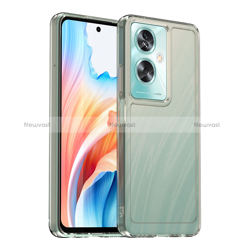 Silicone Transparent Frame Case Cover J02S for Oppo A2 5G