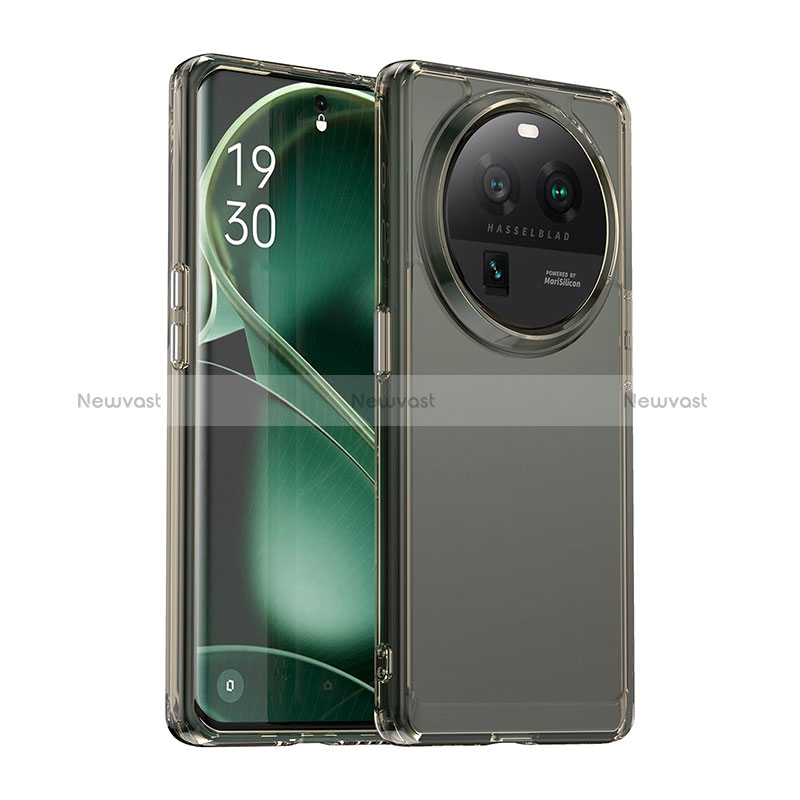 Silicone Transparent Frame Case Cover J02S for Oppo Find X6 5G