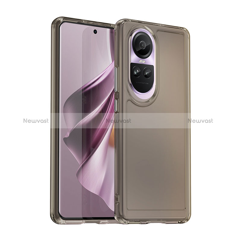 Silicone Transparent Frame Case Cover J02S for Oppo Reno10 5G