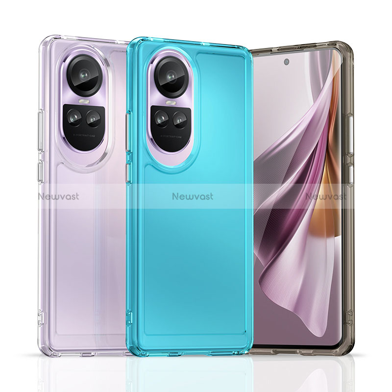 Silicone Transparent Frame Case Cover J02S for Oppo Reno10 5G