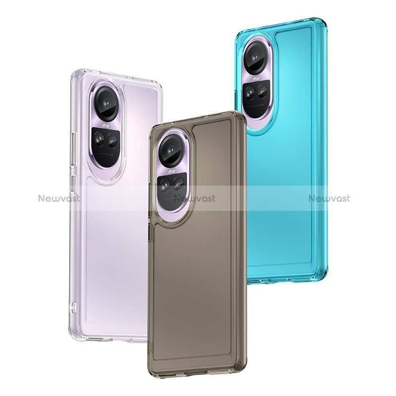 Silicone Transparent Frame Case Cover J02S for Oppo Reno10 5G