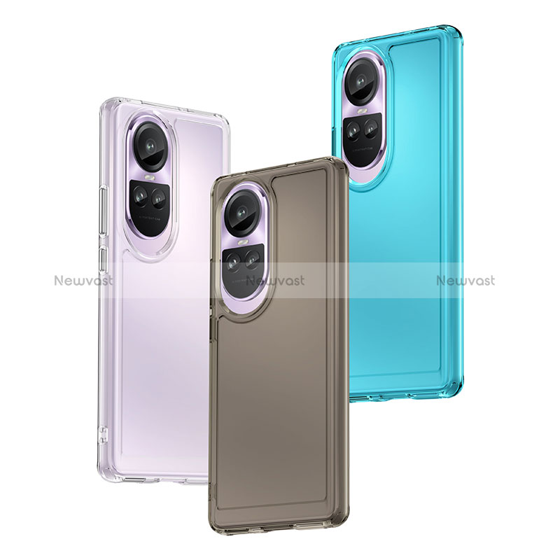 Silicone Transparent Frame Case Cover J02S for Oppo Reno10 Pro 5G
