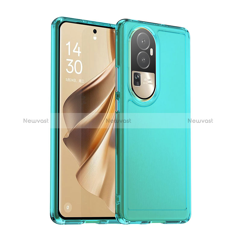 Silicone Transparent Frame Case Cover J02S for Oppo Reno10 Pro+ Plus 5G