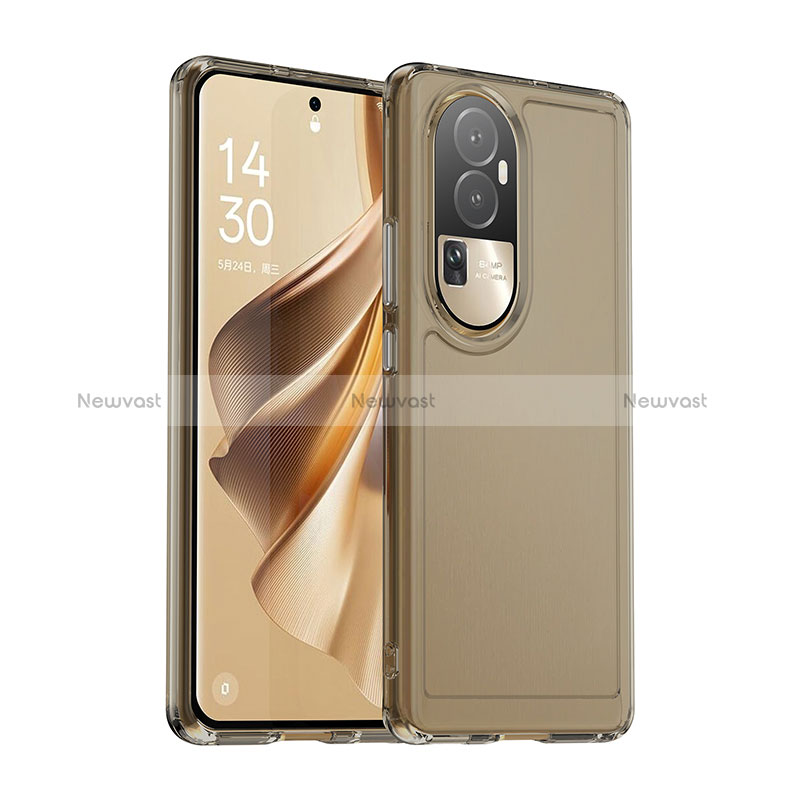 Silicone Transparent Frame Case Cover J02S for Oppo Reno10 Pro+ Plus 5G