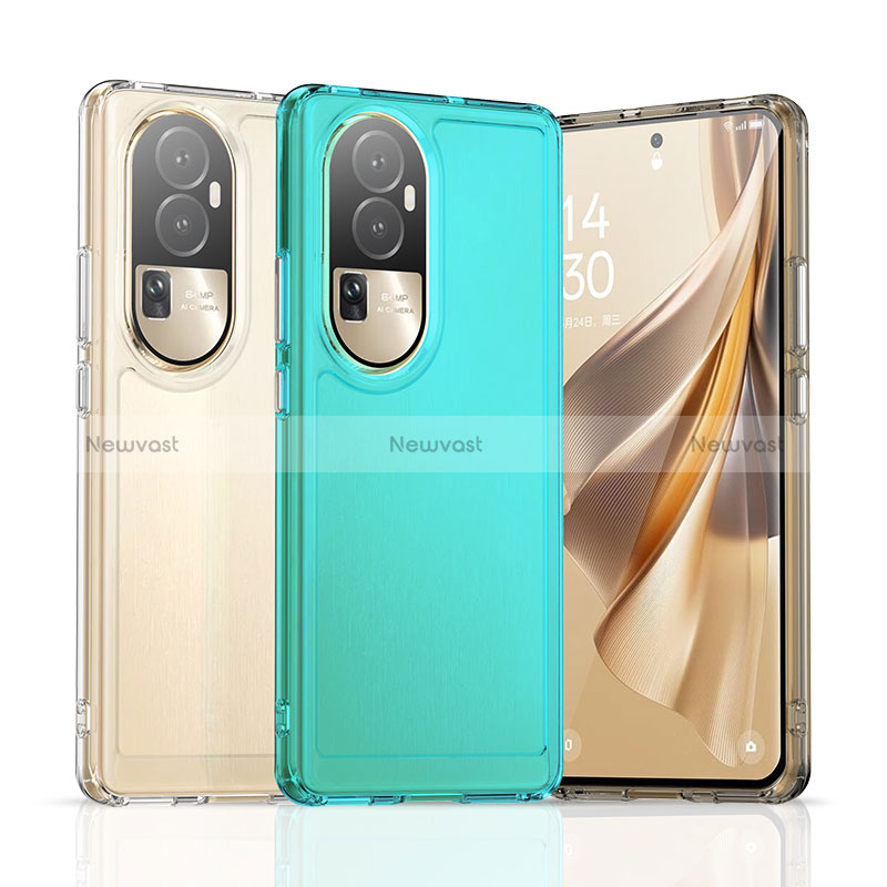 Silicone Transparent Frame Case Cover J02S for Oppo Reno10 Pro+ Plus 5G