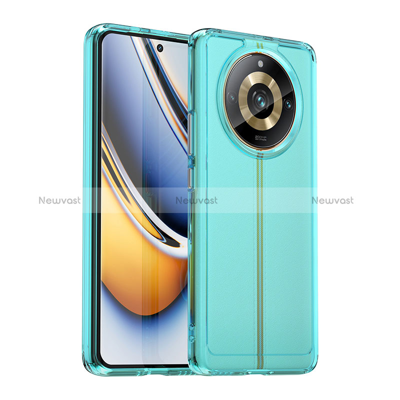 Silicone Transparent Frame Case Cover J02S for Realme 11 Pro+ Plus 5G