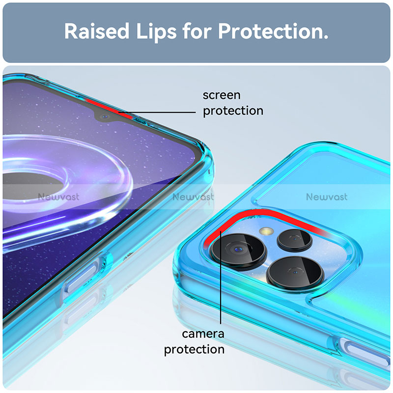 Silicone Transparent Frame Case Cover J02S for Realme 9i 5G