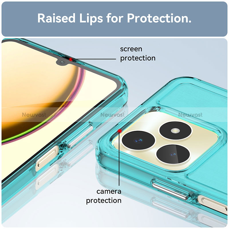 Silicone Transparent Frame Case Cover J02S for Realme C51