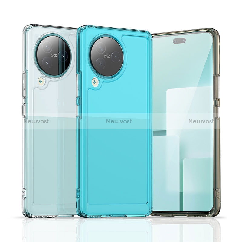 Silicone Transparent Frame Case Cover J02S for Xiaomi Civi 3 5G