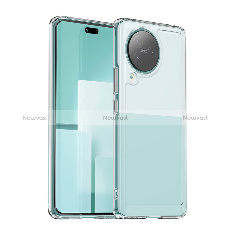 Silicone Transparent Frame Case Cover J02S for Xiaomi Civi 3 5G Clear