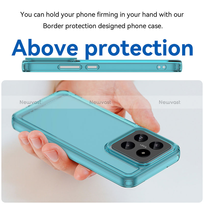 Silicone Transparent Frame Case Cover J02S for Xiaomi Mi 14 5G