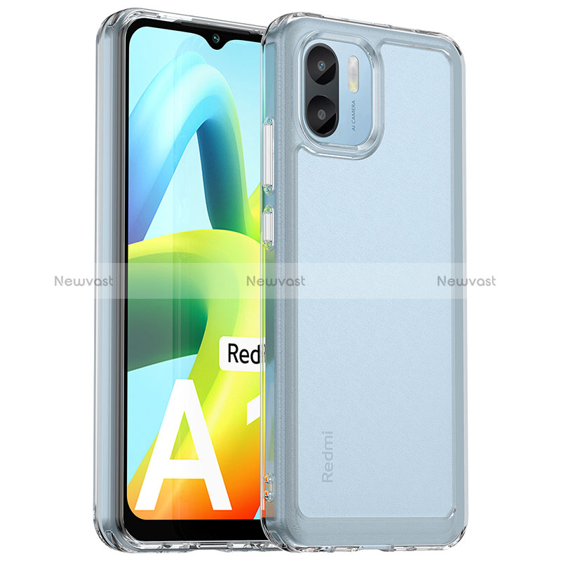 Silicone Transparent Frame Case Cover J02S for Xiaomi Poco C50 Clear