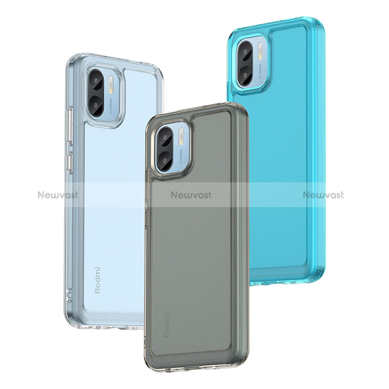 Silicone Transparent Frame Case Cover J02S for Xiaomi Poco C51