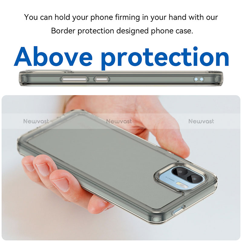 Silicone Transparent Frame Case Cover J02S for Xiaomi Poco C51