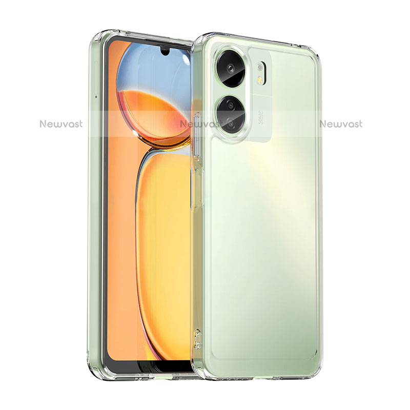 Silicone Transparent Frame Case Cover J02S for Xiaomi Poco C65