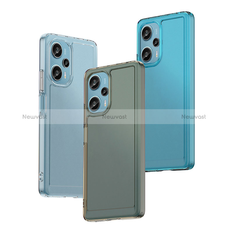 Silicone Transparent Frame Case Cover J02S for Xiaomi Poco F5 5G