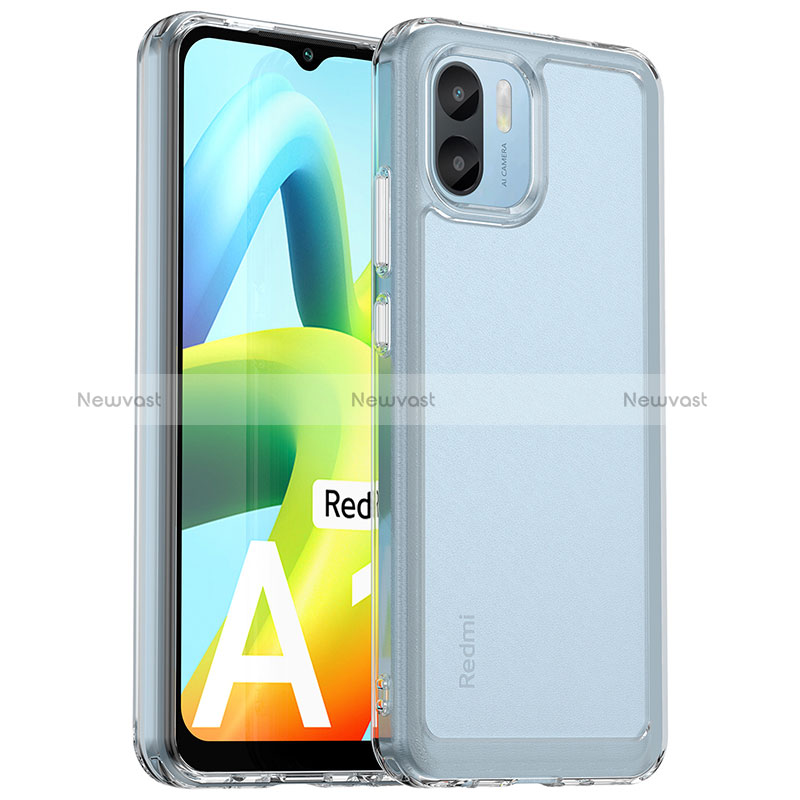 Silicone Transparent Frame Case Cover J02S for Xiaomi Redmi A1 Clear