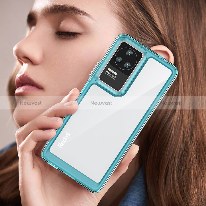 Silicone Transparent Frame Case Cover J02S for Xiaomi Redmi K50 5G