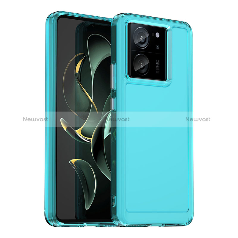 Silicone Transparent Frame Case Cover J02S for Xiaomi Redmi K60 Ultra 5G