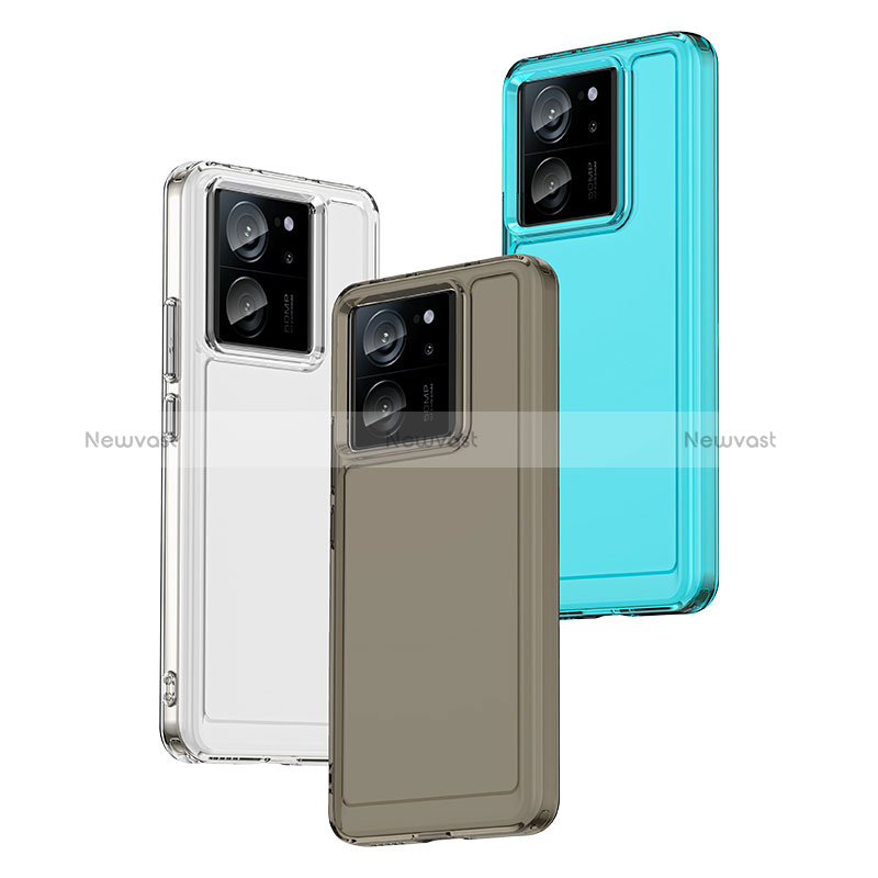 Silicone Transparent Frame Case Cover J02S for Xiaomi Redmi K60 Ultra 5G