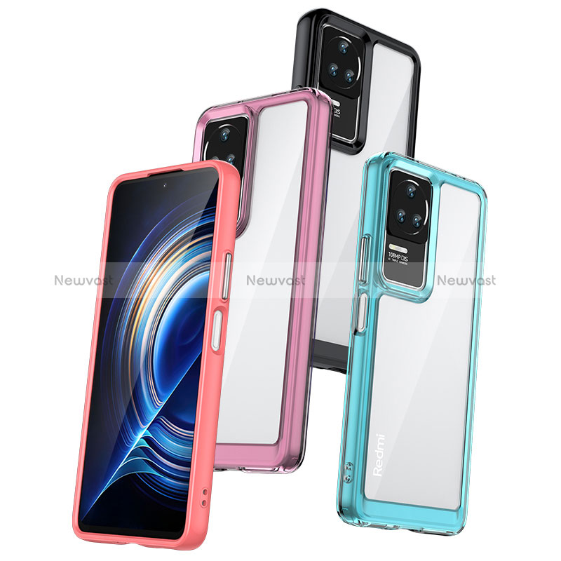 Silicone Transparent Frame Case Cover J02S for Xiaomi Redmi K60E 5G