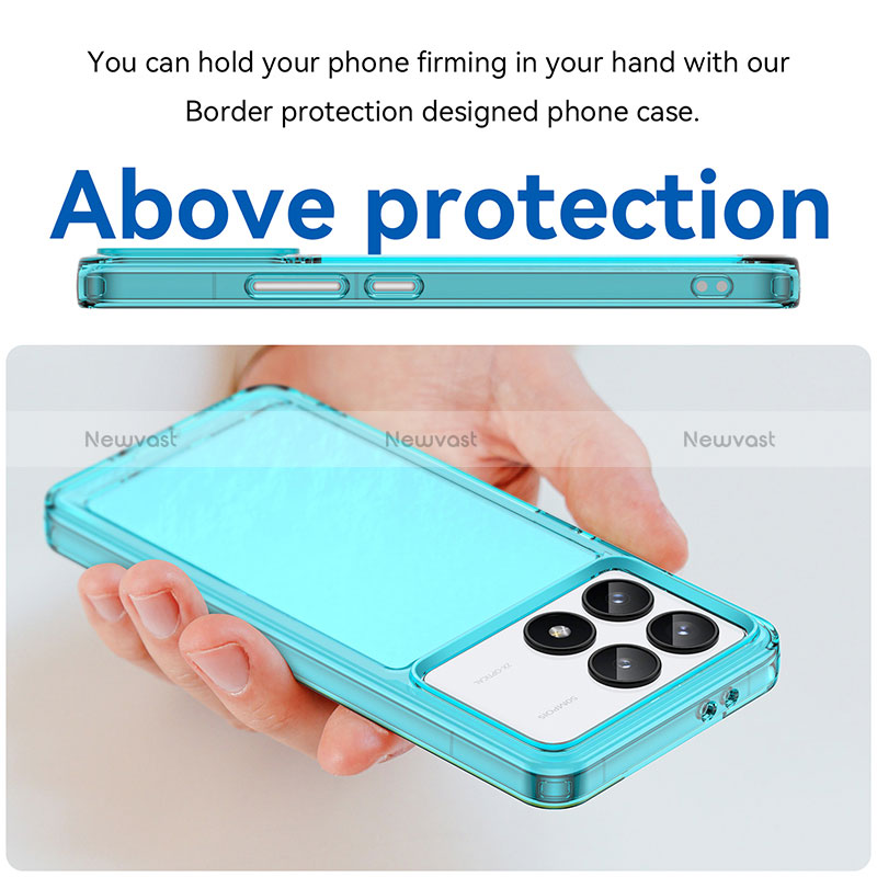 Silicone Transparent Frame Case Cover J02S for Xiaomi Redmi K70 5G