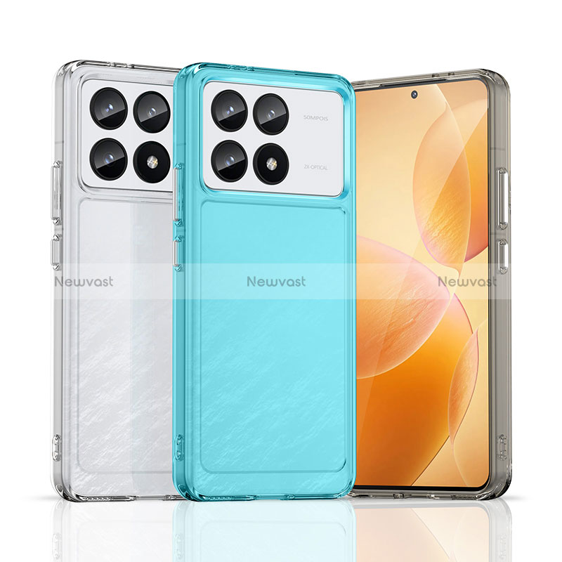 Silicone Transparent Frame Case Cover J02S for Xiaomi Redmi K70 Pro 5G