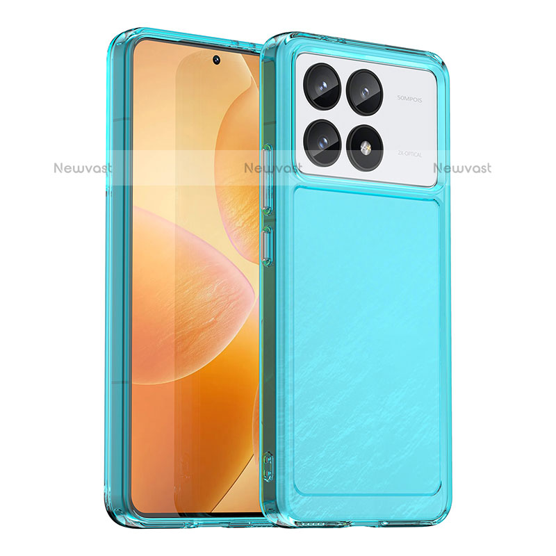 Silicone Transparent Frame Case Cover J02S for Xiaomi Redmi K70E 5G