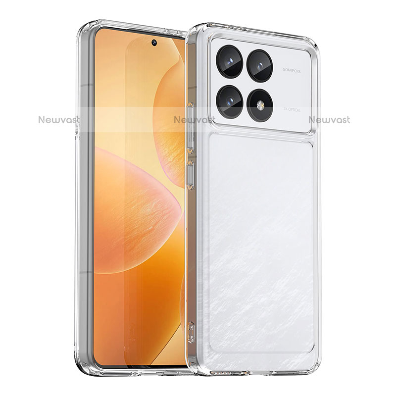 Silicone Transparent Frame Case Cover J02S for Xiaomi Redmi K70E 5G