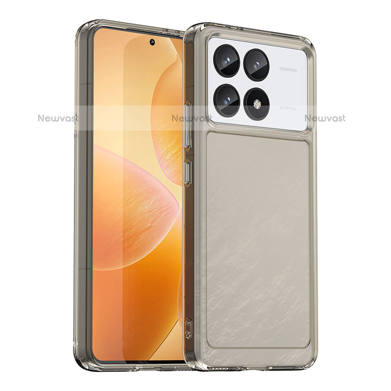 Silicone Transparent Frame Case Cover J02S for Xiaomi Redmi K70E 5G