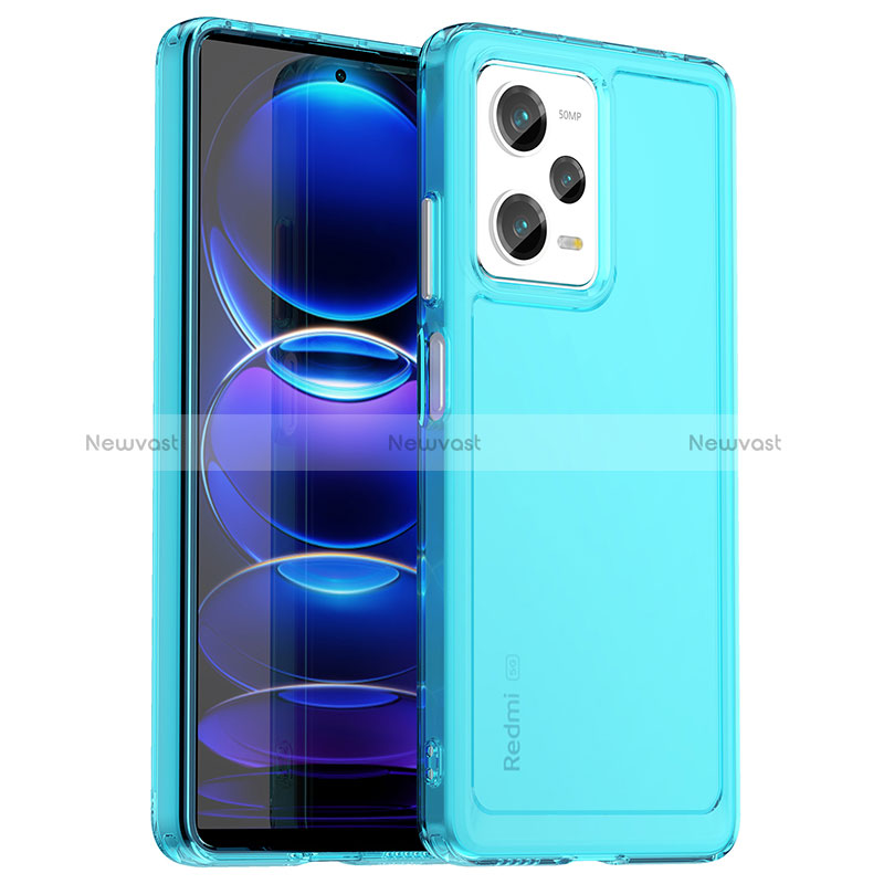 Silicone Transparent Frame Case Cover J02S for Xiaomi Redmi Note 12 Pro 5G