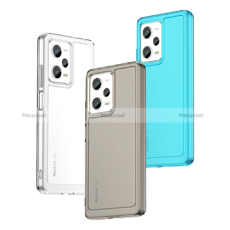 Silicone Transparent Frame Case Cover J02S for Xiaomi Redmi Note 12 Pro 5G